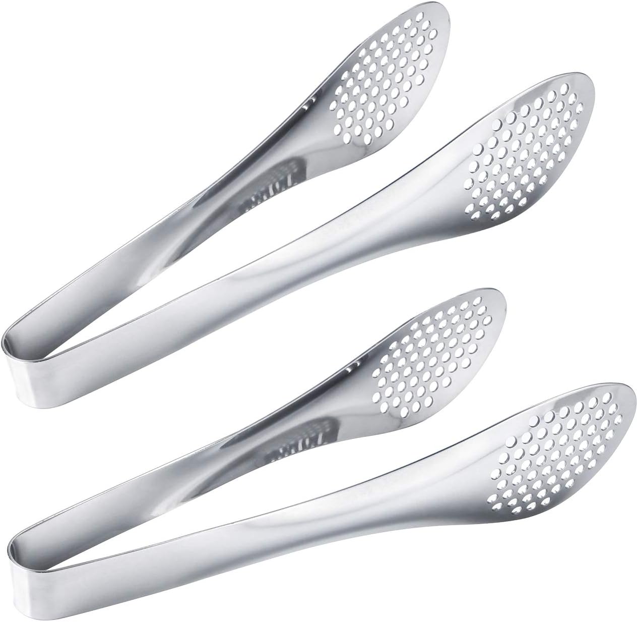MSY BIGSUNNY Chef Kitchen Tongs Stainless Steel Food Serving Tongs Set Buffet tongs (silver 7" 9" & 11", 3 pack)