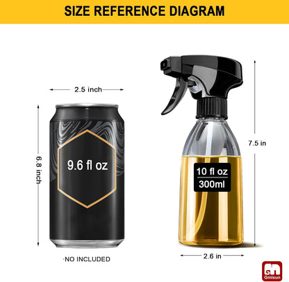 gmisun Oil Sprayer for Cooking, Olive Oil Spray Bottle, 10oz Food-Grade Plastic Oil Spritzer Mister, Refillable Oil Dispenser Bottle for Salad, BBQ, Grilling, Kitchen Baking, Roasting