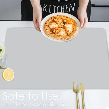 20 * 16” Silicone Protective Mats 2-Pack, Arts & Crafts Mats, Non-Stick Extra Large Pastry Baking Mats, Tabletop Protectors, Heat Resistant Countertop Protectors (Black)