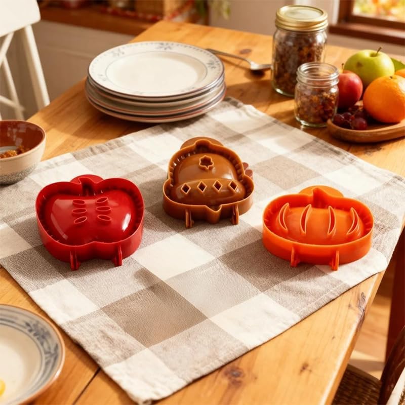Mini Pie Molds, One-Handed Hand Pie Maker, 3-Shape Cookie & Pastry Press