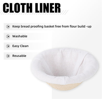 12-Pack Mini Banneton 5" Round Proofing Basket w/Liner