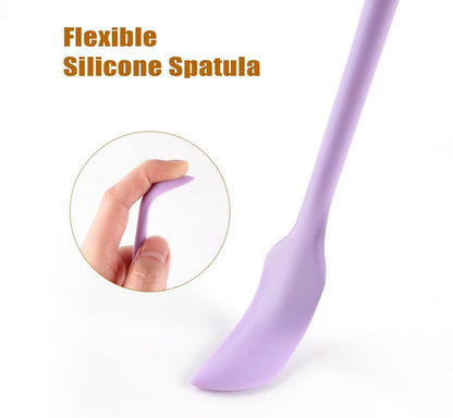 Silicone Spatula Set 3Pcs, Mini Jar Scraper for Makeup & Food