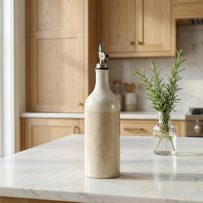 Olive Oil Dispenser Bottle for Kitchen, 23 Oz Large Ceramic Oil Dispenser