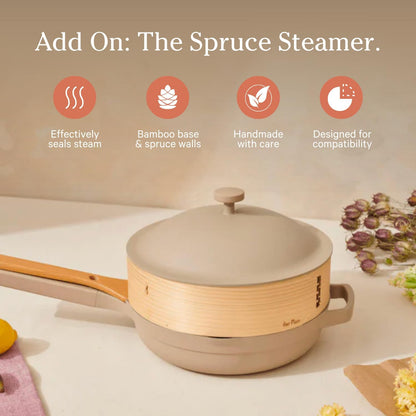 Our Place Spruce Steamer, Handwoven Bamboo Basket for Steaming & Cooking