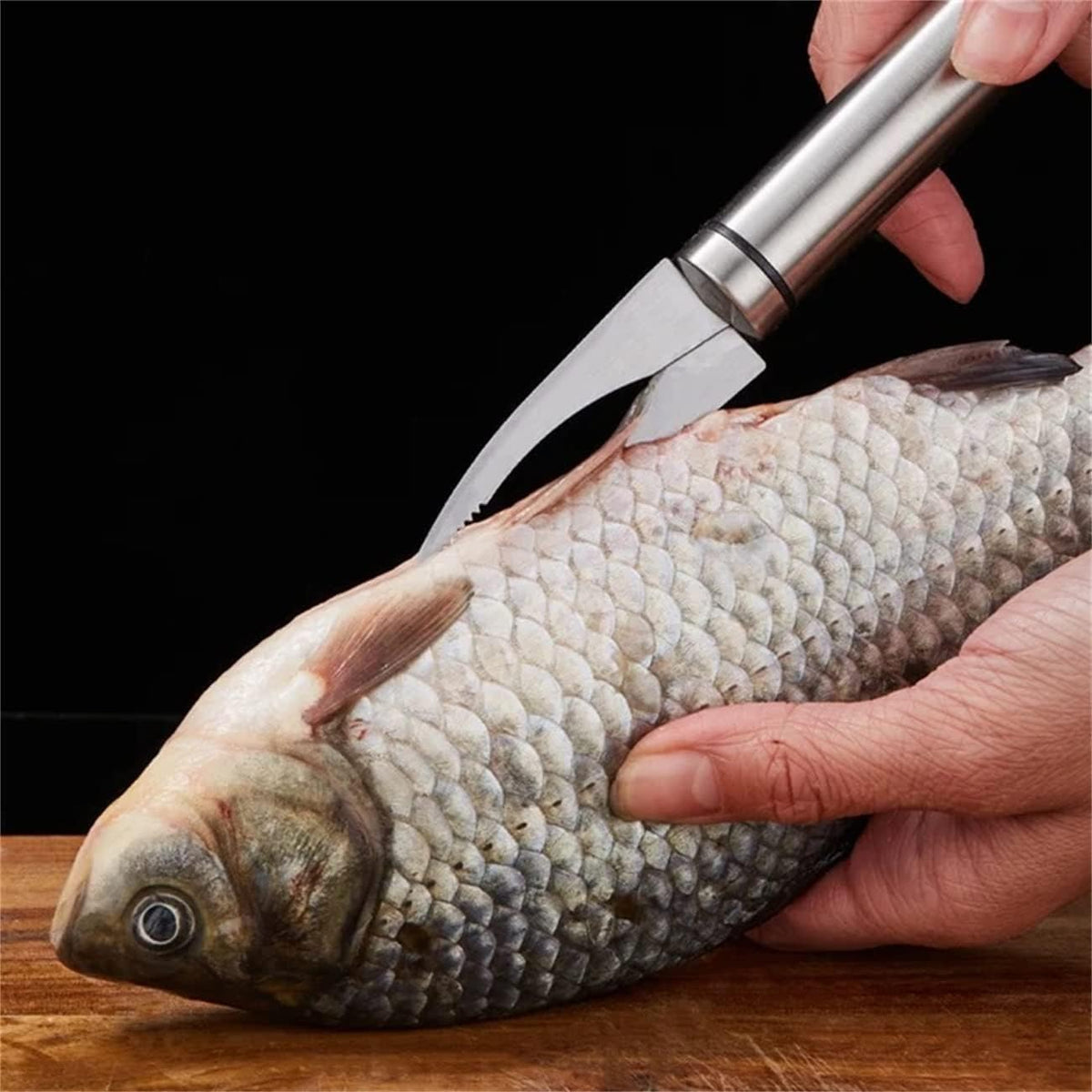 Shrimp Deveining Tool, 2025 New 5 in 1 Multifunctional Shrimp Line Fish Maw Knife with Cleaning Cloth, 304 Stainless Steel Shrimp Peeler, Fish Scale Remover, Kitchen Fish and Shrimp