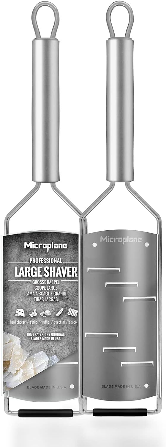 Microplane Professional Series Kitchen Grater Large Shaver for Hard Cheese, Chocolate and Truffle with Stainless Steel Blades - Made in USA