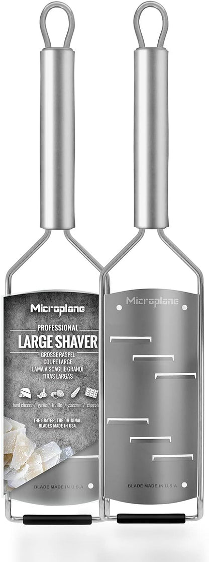 Microplane Professional Series Kitchen Grater Large Shaver for Hard Cheese, Chocolate and Truffle with Stainless Steel Blades - Made in USA