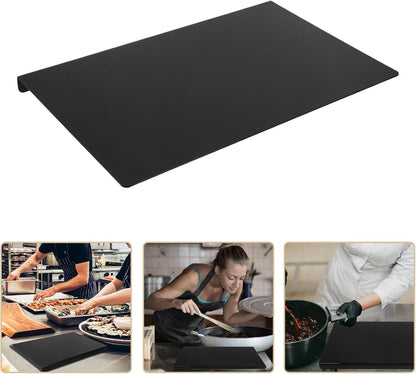 TOYANDONA Non-slip Acrylic Cutting Board 43x28cm Black 3mm Kitchen Chopping Mat for Fruits, Vegetables, and Meat Food Preparation