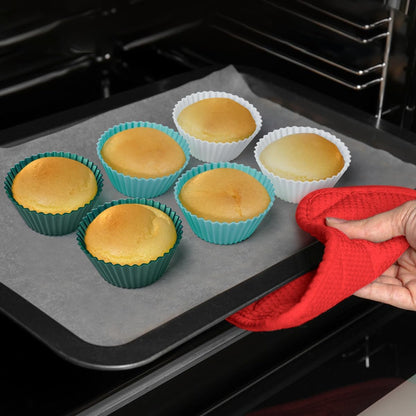 36 Pack Silicone Cupcake Liners Muffin Baking Cups Liners Reusable Non-Stick Cake Molds Sets Lunch Bento Box Dividers Accessories