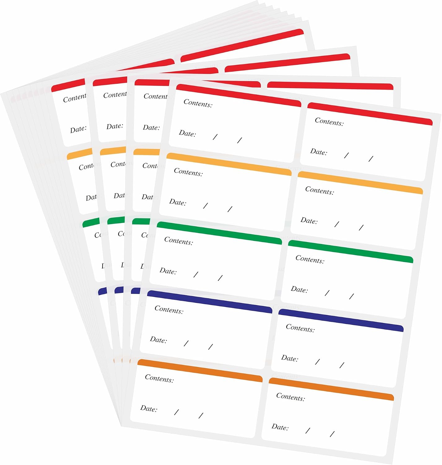 Hybsk Removable Freezer Food Labels for Jars Easy Peel Off - Frozen Food Storage Labels that Leave No Sticky Residue After Use (Type 2)
