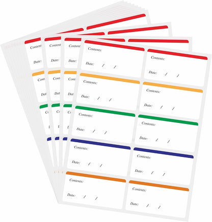 Hybsk Removable Freezer Food Labels for Jars Easy Peel Off - Frozen Food Storage Labels that Leave No Sticky Residue After Use (Type 2)