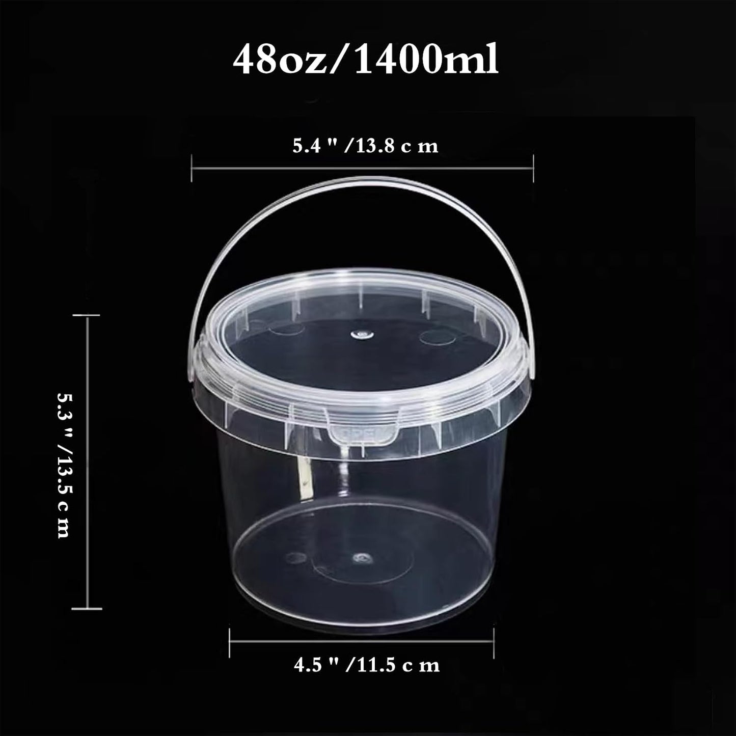 SHPii 88 oz. Square Clear Deli Containers with Lids, BPA-Free, Freezer and Microwave Safe Food Storage Containers, Reusable for Kitchen Storage, Meal Prep, Take-out, Restaurant Supplies.(10 packs)