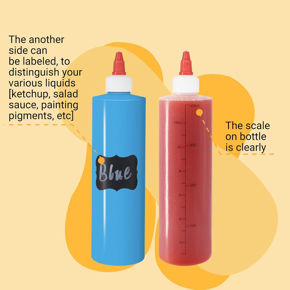 32 oz / 1000 ml Plastic Squeeze Bottles 3-Hole
