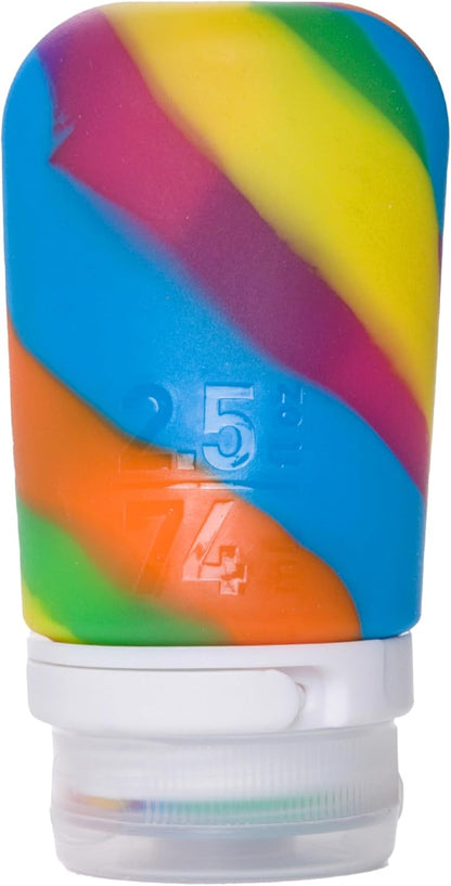 humangear GoToob+ (XL) | Refillable Silicone Travel Bottle | Locking Lid | Food-Safe Material | Blue, XL (6 fl.oz.; 177ml)