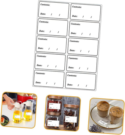 DOITOOL 400pcs Food Date Labels Stickers for Containers Refrigerator Freezer Pantry