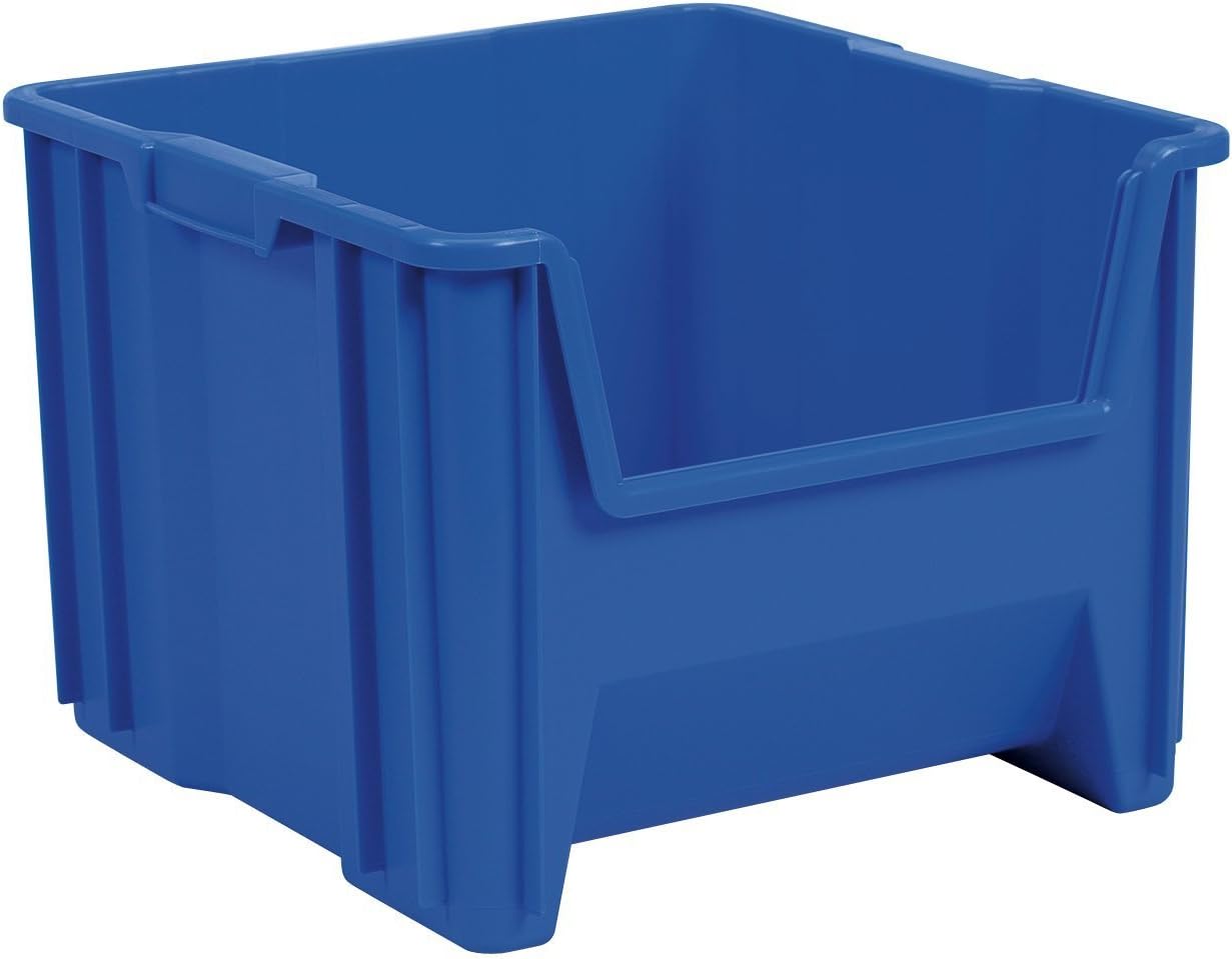 Akro-Mils 13018 Stak-N-Store Stackable Storage Bins, Heavy Duty Garage Storage Containers, Open Front Plastic Organizer for Tools, Shelves, Closet Organizer, 17-1/2" x 16-1/2" x 12-1/2", Clear, 2-Pack