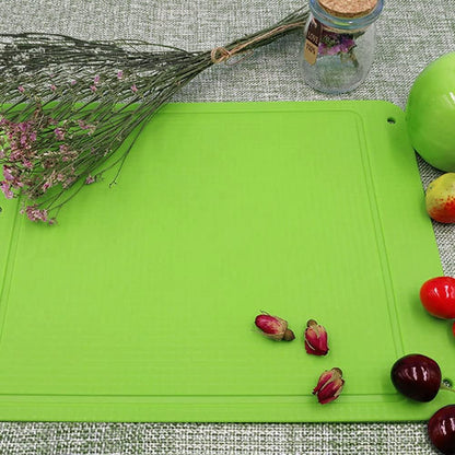 Kingneed Silicone Chopping Mat Flexible Thick Cutting Board Food Grade Material Odorless Two Sided Non-Slipping 0.15 inch Thickness, 12.6 x 9.6 inch for Kitchen (Blue)