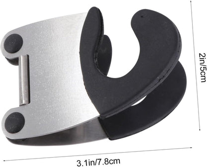 2Pcs Pot Clip Spoon Holder Grip Stainless Steel