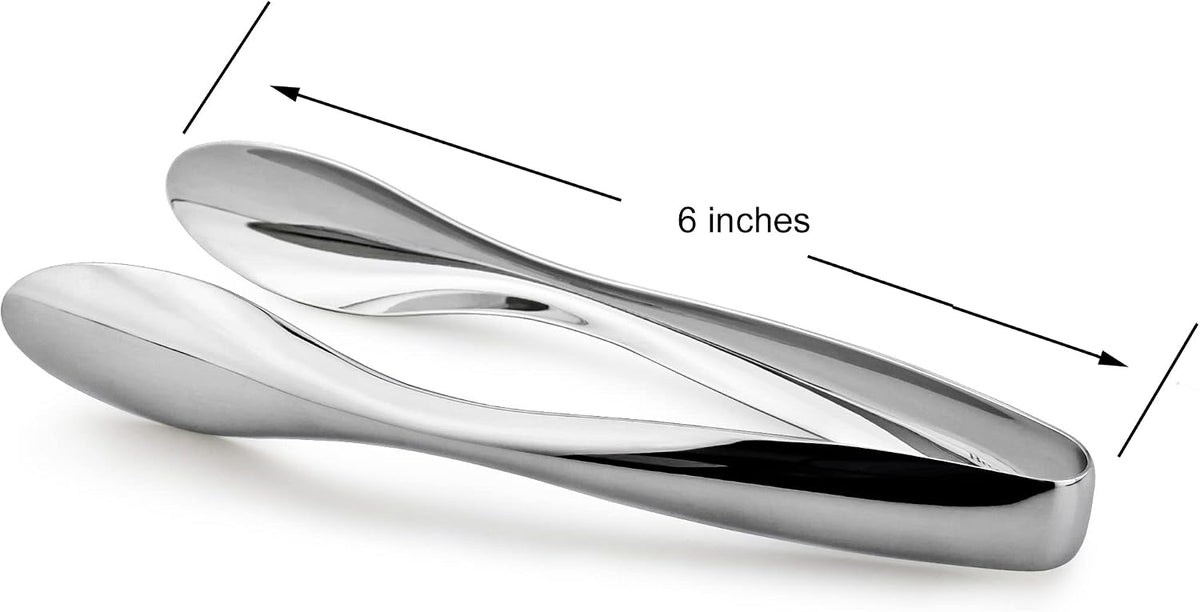 CUISINOX Polished stainless steel serving tongs,6 Inch -Durable Kitchen & Buffet tool