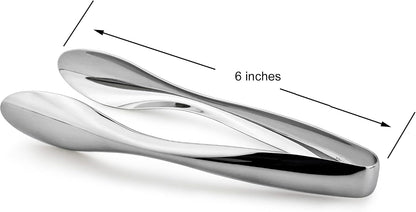 CUISINOX Polished stainless steel serving tongs,6 Inch -Durable Kitchen & Buffet tool