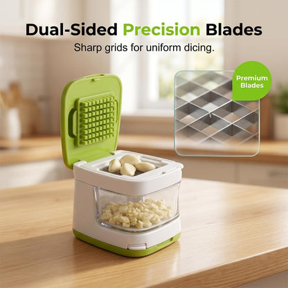 Mini Garlic Chopper and Press with Container