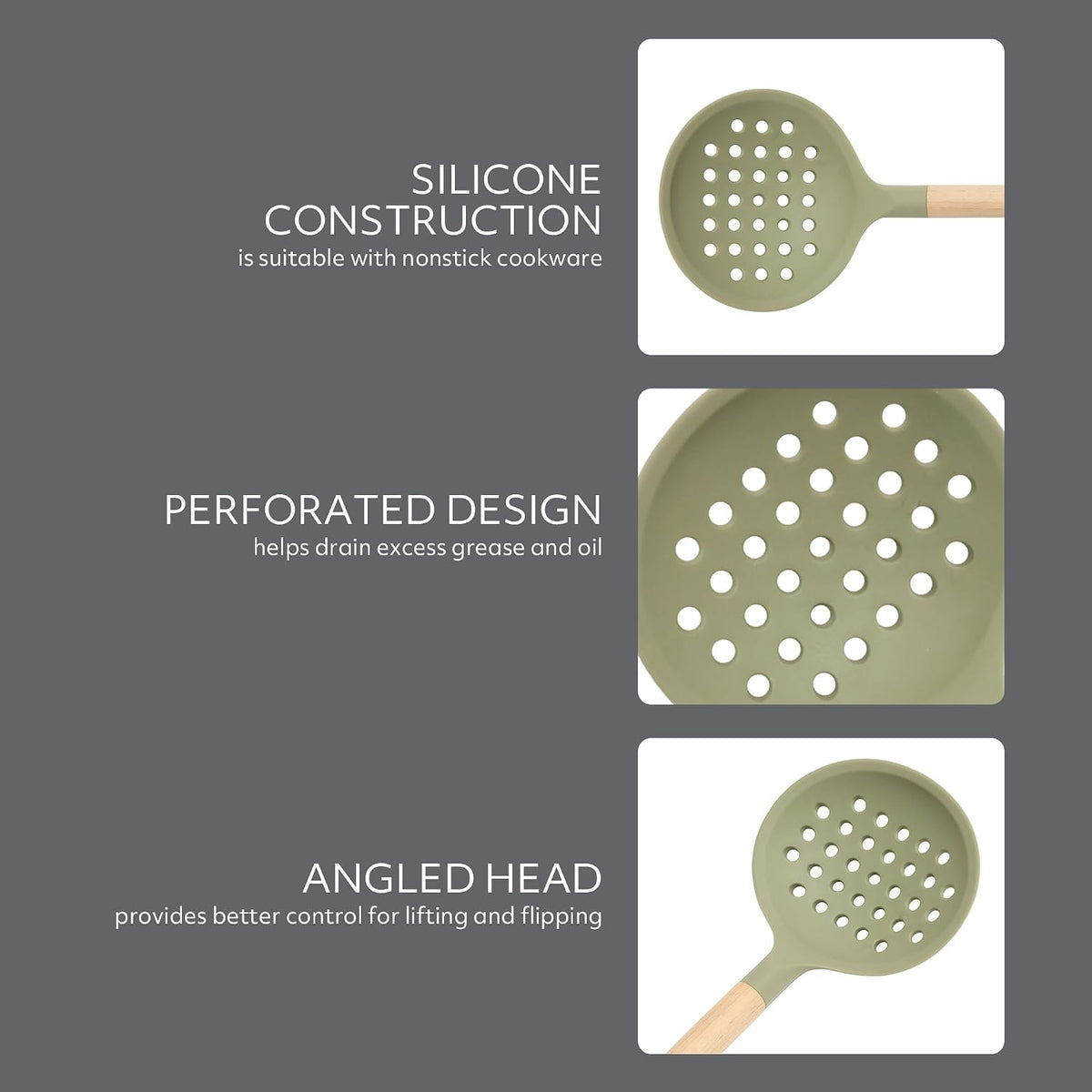 Sur La Table Kitchen Essential Mealcraft Silicone Spatula - Juniper Green