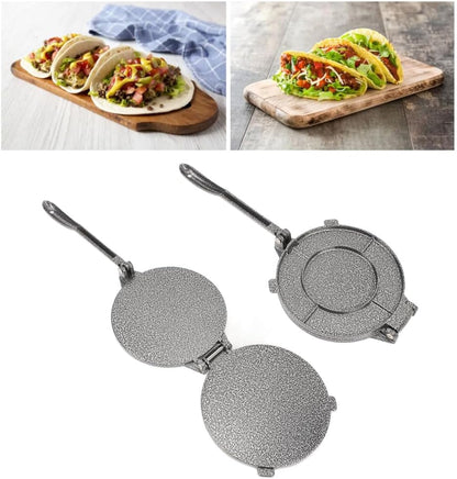 Tortilla Press Maker, 6.3 Inch Aluminum Alloy, Matte Black
