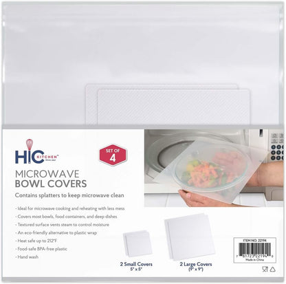 HIC Kitchen Splatter Guards for Microwave, BPA Free