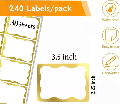 Blank Waterproof Removable Labels for Freezer Storage containers, Labels forJars,Date Label Food Storage Stickers, Waterproof Oil Resistant Easy Clean Leaves no Residue 500Total Per Roll