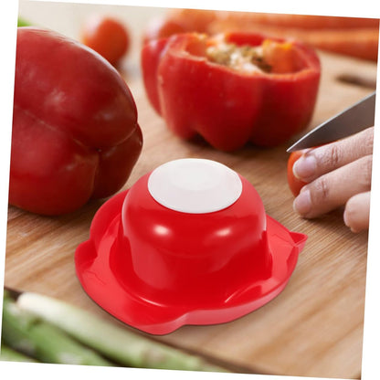 Zerodeko Red Handheld Vegetable Grater Food Holder Safety Cutting Finger Guard Kitchen Protector for Mandoline Slicer Preventing Injuries and Ensuring Secure Slicing at Home and Restaurants