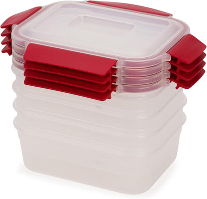 Joseph Joseph Nest Lock Plastic BPA Free Food Storage Container Set with Lockable Airtight Leakproof Lids, 10-Piece, Multi-Color