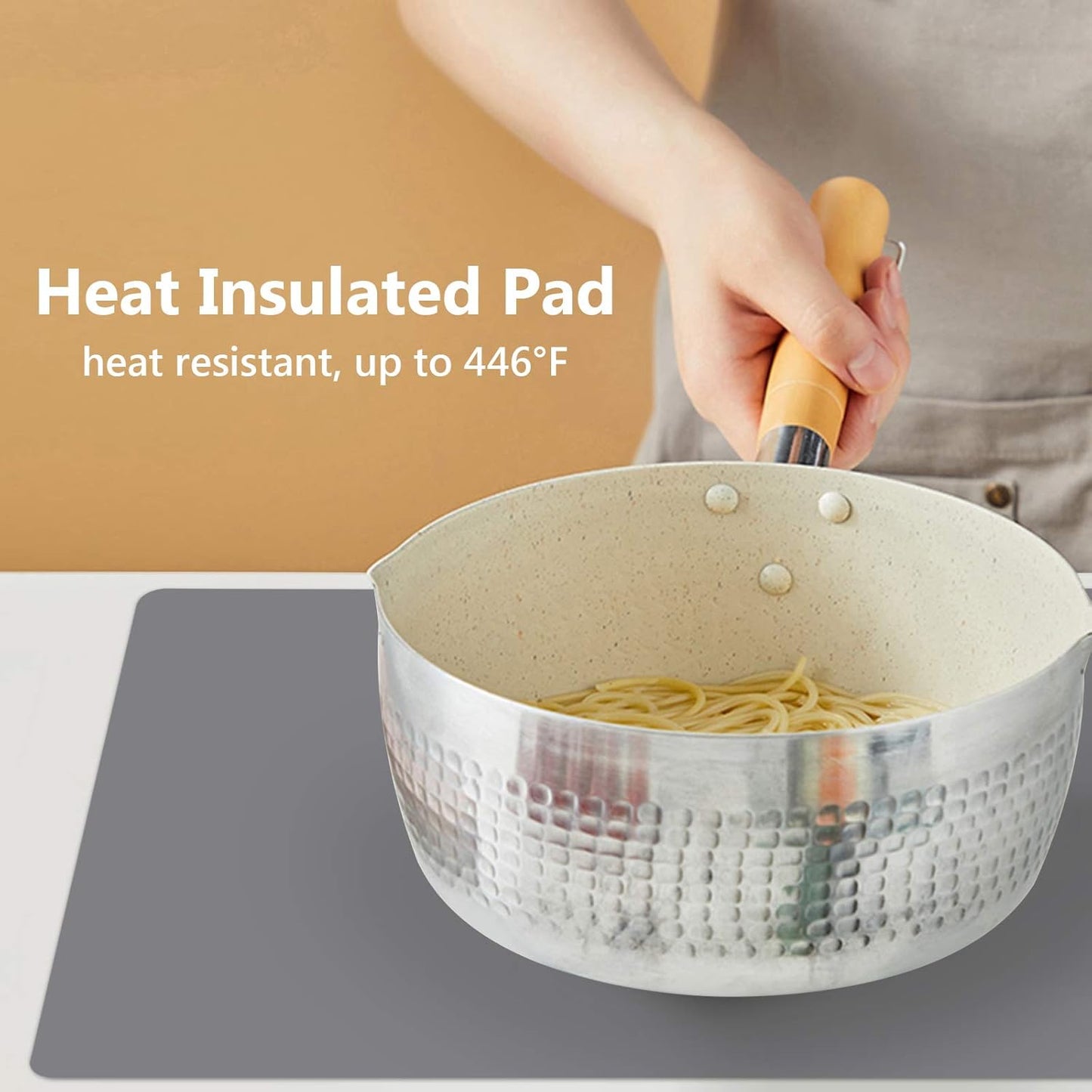 Gartful Extra Large Silicone Mats for Countertop, 28" by 20" Multipurpose Mat, Counter Table Protector, Desk Saver Pad, Placemat Nonstick Nonskid Heat-Resistant Pad, Black