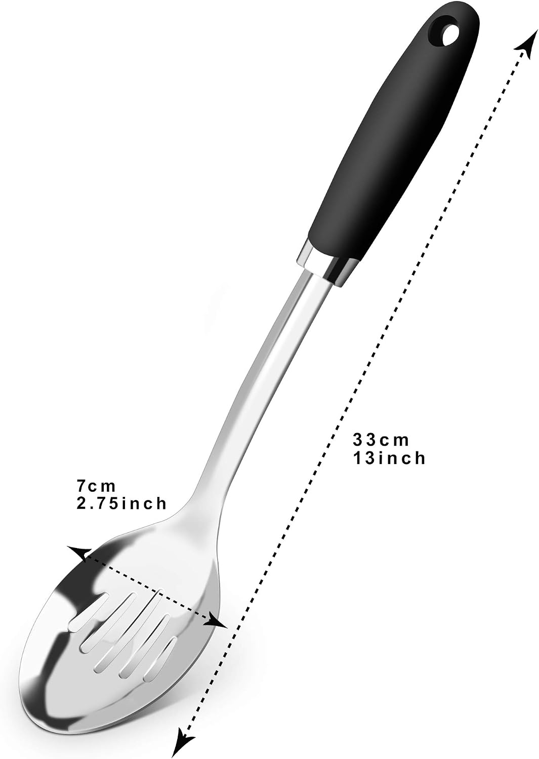 Stainless Steel Slotted Turner Spatula, Metal Spatula for Cast Iron & Stainless Steel Pans, Thin Edge Kitchen Turner for Eggs, Pancakes, Burgers, Dishwasher Safe