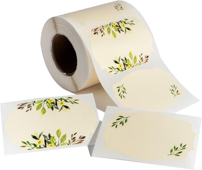 MONEST Waterproof Label Stickers for Jars and Lids, Pantry, Mason Jar, Canning, Spice, Bottle Labels (Red Tulip 2"x3")