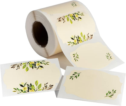 MONEST Waterproof Label Stickers for Jars and Lids, Pantry, Mason Jar, Canning, Spice, Bottle Labels (Red Tulip 2"x3")