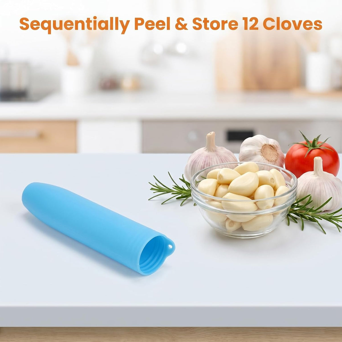 ElevateTech 2 Set Garlic Peeler Silicone Garlic Roller Skin Remover