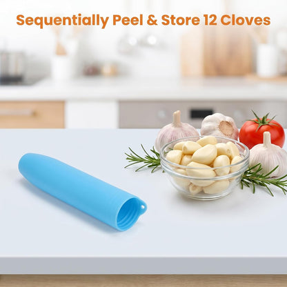 ElevateTech 2 Set Garlic Peeler Silicone Garlic Roller Skin Remover
