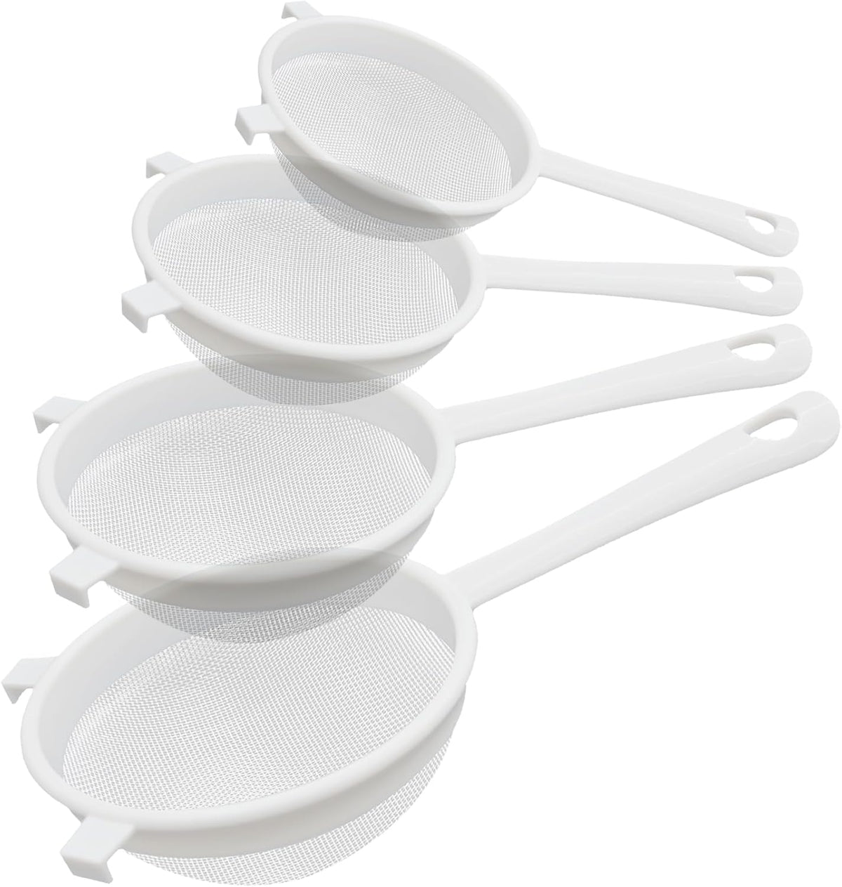 Fine Mesh Strainer Set, Plastic Nylon Sieve Colander for Kefir