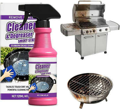 120ml Heavy Duty Grill Degreaser Spray, 2026 Upgrade BBQ Grill Cleaner, Multi-Surface Grease Remover for Outdoor Grill & Kitchen Oven, Stainless Steel Degreaser (1 PC)