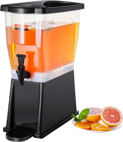 VEVOR Beverage Dispenser, 3 Gallon x 2 Drink Dispensers for Parties, Plastic Juice Dispenser with Stand Spigot Lid, Iced Tea Lemonade Juice Water Dispenser, for Restaurants, Hotels, Parties