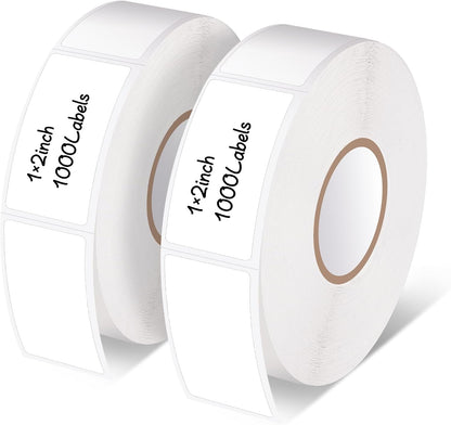 2000 Pcs Removable Freezer Labels, 1" x 2" Blank Label Stickers with Perforation Line Waterproof Oil Resistant Sticker Labels for Food Containers Jars Bottle