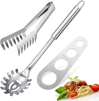 3 Pieces Stainless Steel Spaghetti Server Set