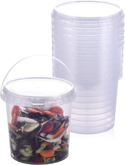 SHPii 88 oz. Square Clear Deli Containers with Lids, BPA-Free, Freezer and Microwave Safe Food Storage Containers, Reusable for Kitchen Storage, Meal Prep, Take-out, Restaurant Supplies.(10 packs)