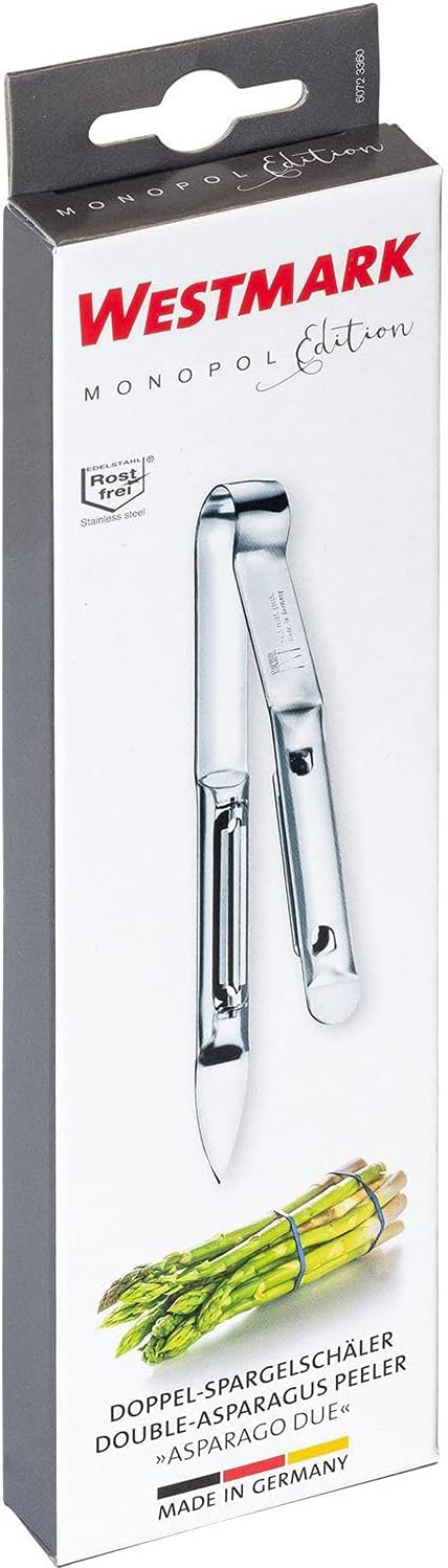 Westmark Asparagus and Vegetable Peeler, 6.9 x 0.6 x 2.4 inches, Silver