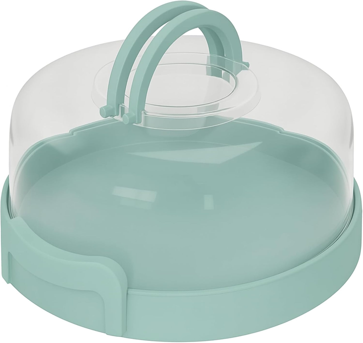 Pie Carrier with Lid and Handle - Fits Pies 10in x 4.5in, Doubles as Divided Serving Tray - Cheesecake Container Dessert Carrier Pie Container With Lid, Cheesecake Containers with Lids - BPA Free