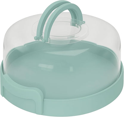 Pie Carrier with Lid and Handle - Fits Pies 10in x 4.5in, Doubles as Divided Serving Tray - Cheesecake Container Dessert Carrier Pie Container With Lid, Cheesecake Containers with Lids - BPA Free