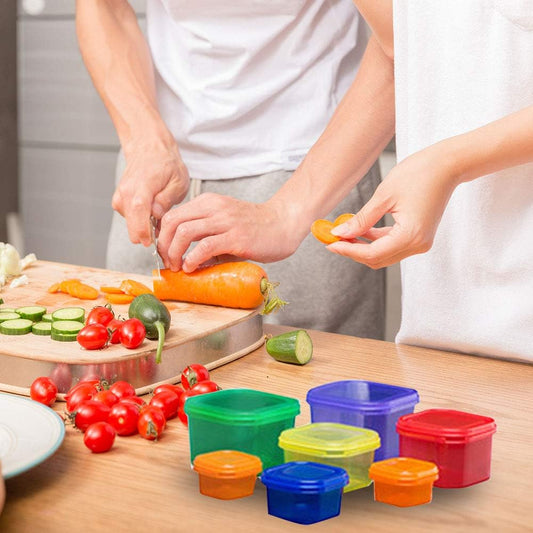 14pcs Portion Control Containers, Color & Icon Coded Meal Prep Kit for Weight Loss & Balanced Diet, Perfect for Fitness, Meal Prep, Work & Travel