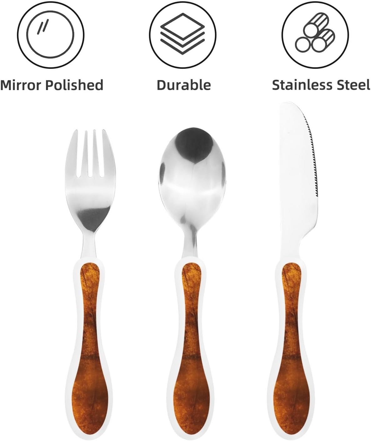 3-Piece Kids Silverware Set With Storage Case, Stainless Steel Reusable Children Safe Knife Spoon Fork Set Cartoon Cute Penguin Children Flatware Set For Kids Lunch Box