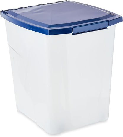 Wheeled 1-Piece Dog Food Storage Pail with Clear Pet Food Storage Container, 25 lb Capacity, 1 Pack