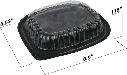 MT Products Clear Deviled Egg Containers Holds 12 Eggs 10.2" x 7.4" x 1" - Durable Egg Platter Tray (Pack of 12) - Made in the USA